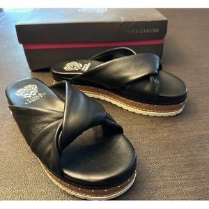 Vince Camuto Women’s Rareden Platform Slide Sandal Size 7M US Black